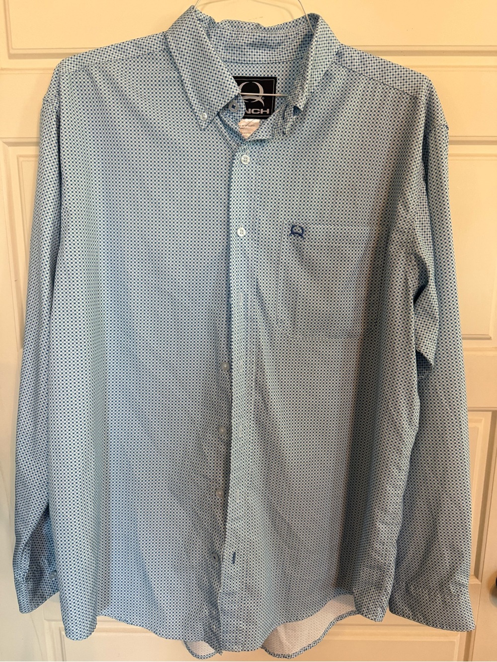 CINCH MEN'S GEO PRINT ARENAFLEX LONG SLEEVE BUTTON-DOWN PERFORMANCE STRETCH